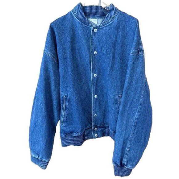 International Denim Jean Jacket L Vintage Pockets Snaps Dennis The Menace - Picture 2 of 10